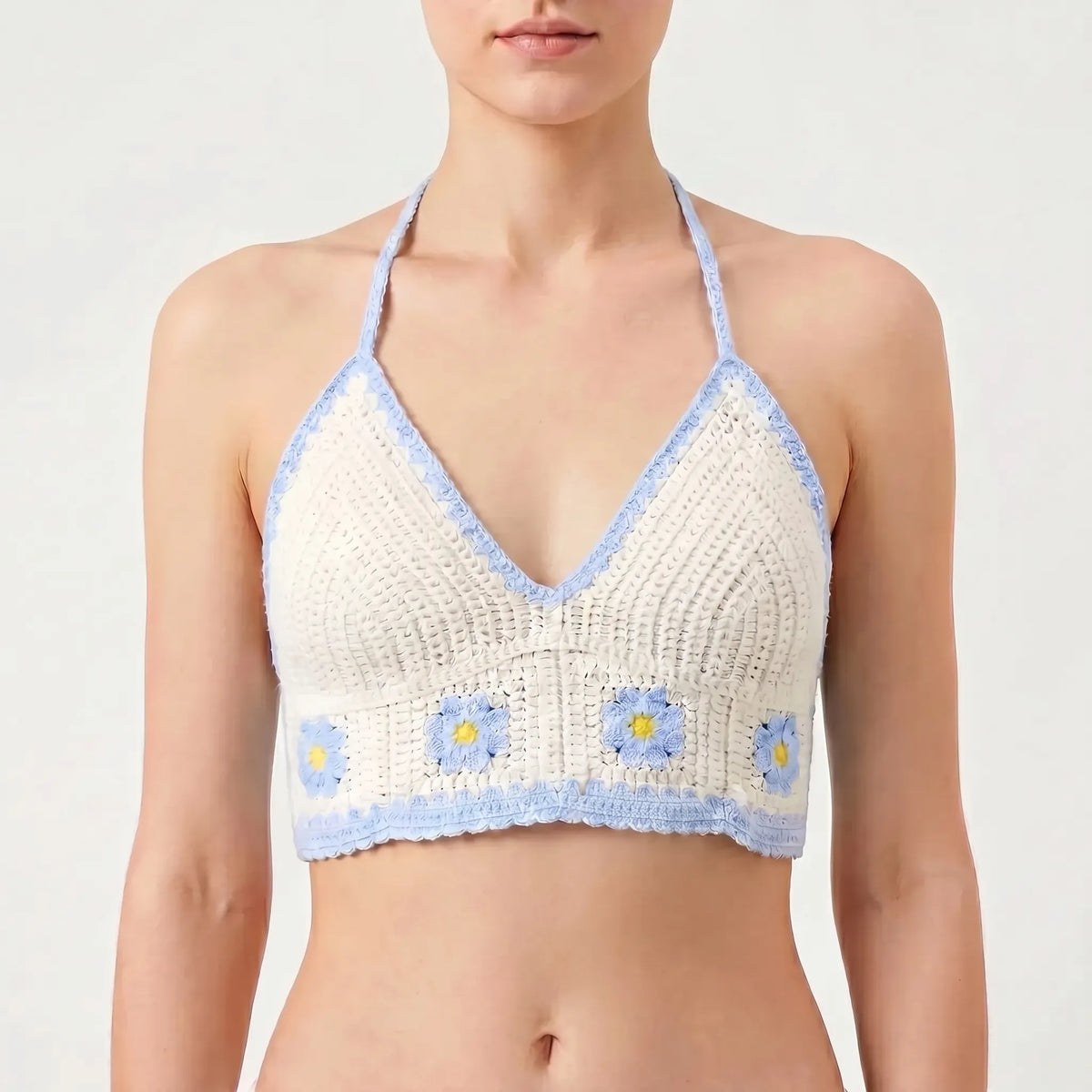Gehaakte halter-croptop – Noor