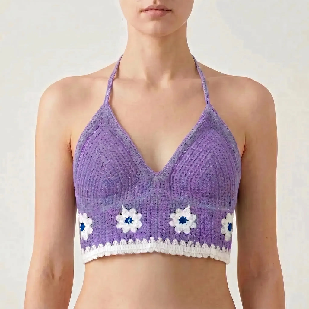 Gehaakte halter-croptop – Noor