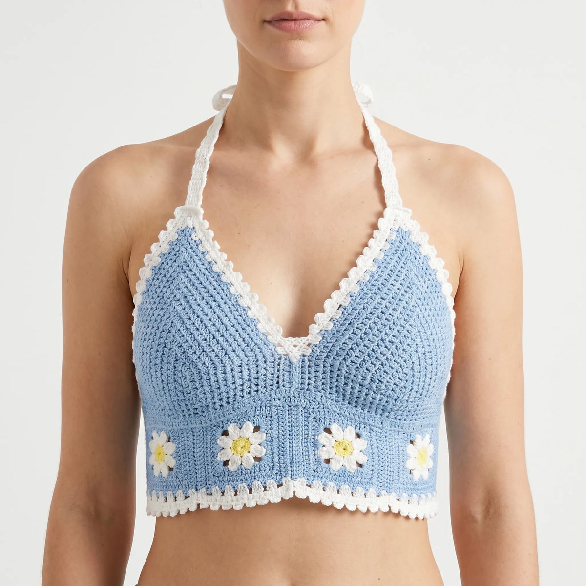 Gehaakte halter-croptop – Noor
