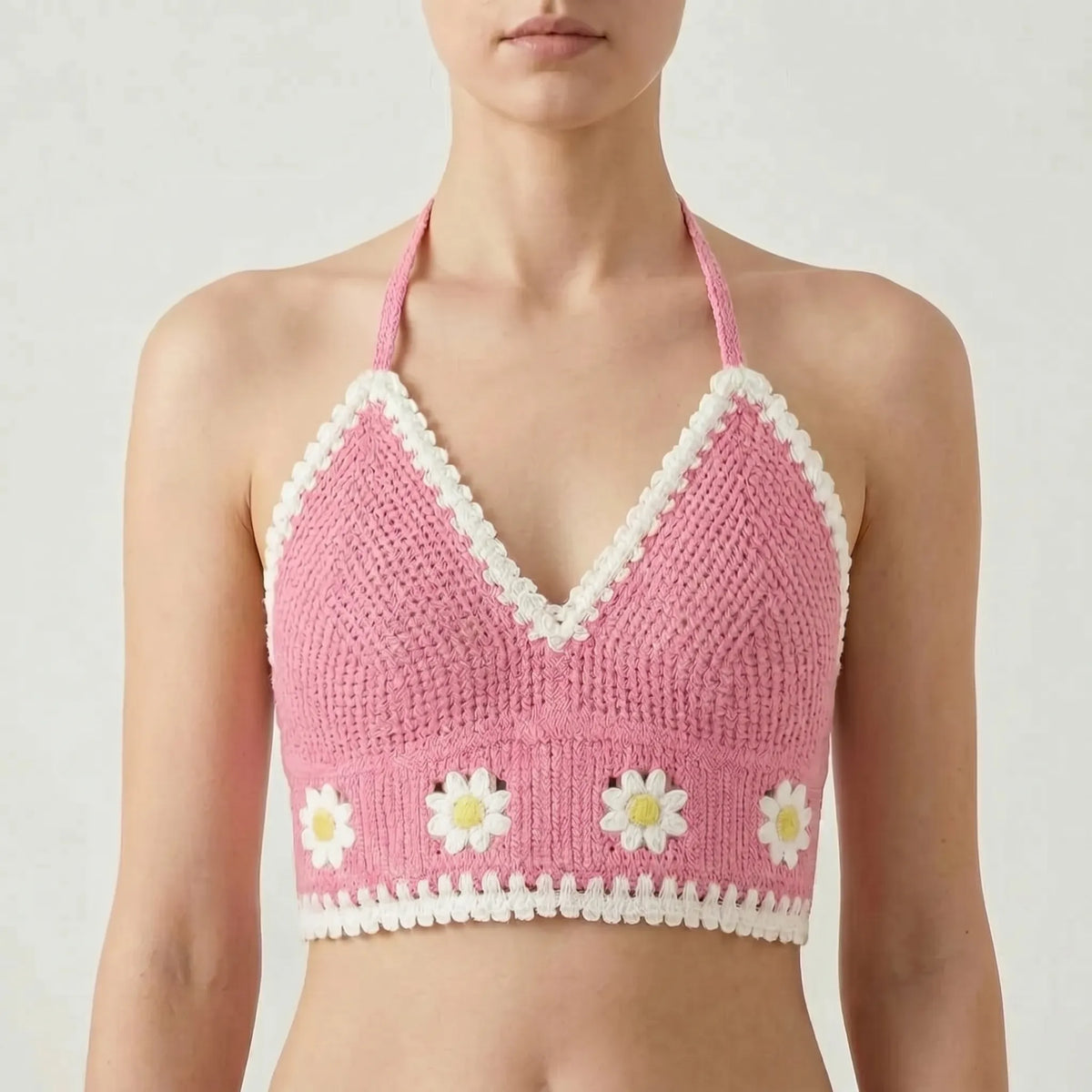 Gehaakte halter-croptop – Noor