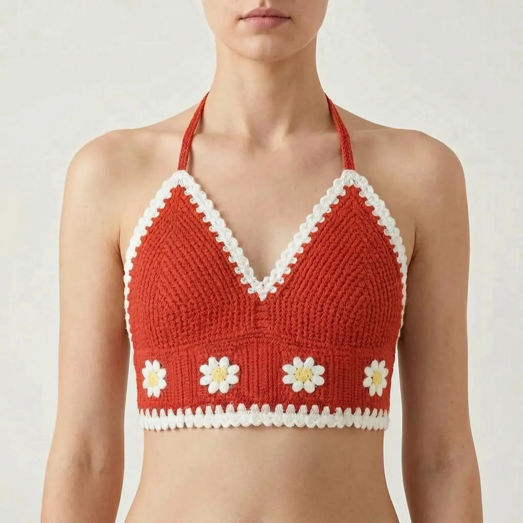 Gehaakte halter-croptop – Noor