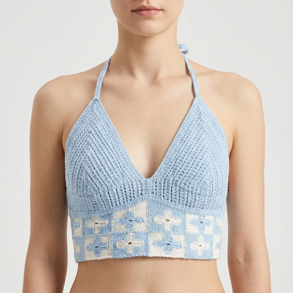 Gehaakte halter-croptop – Noor