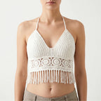 Gehaakte halter-croptop – Liva