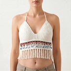Gehaakte halter-croptop – Liva