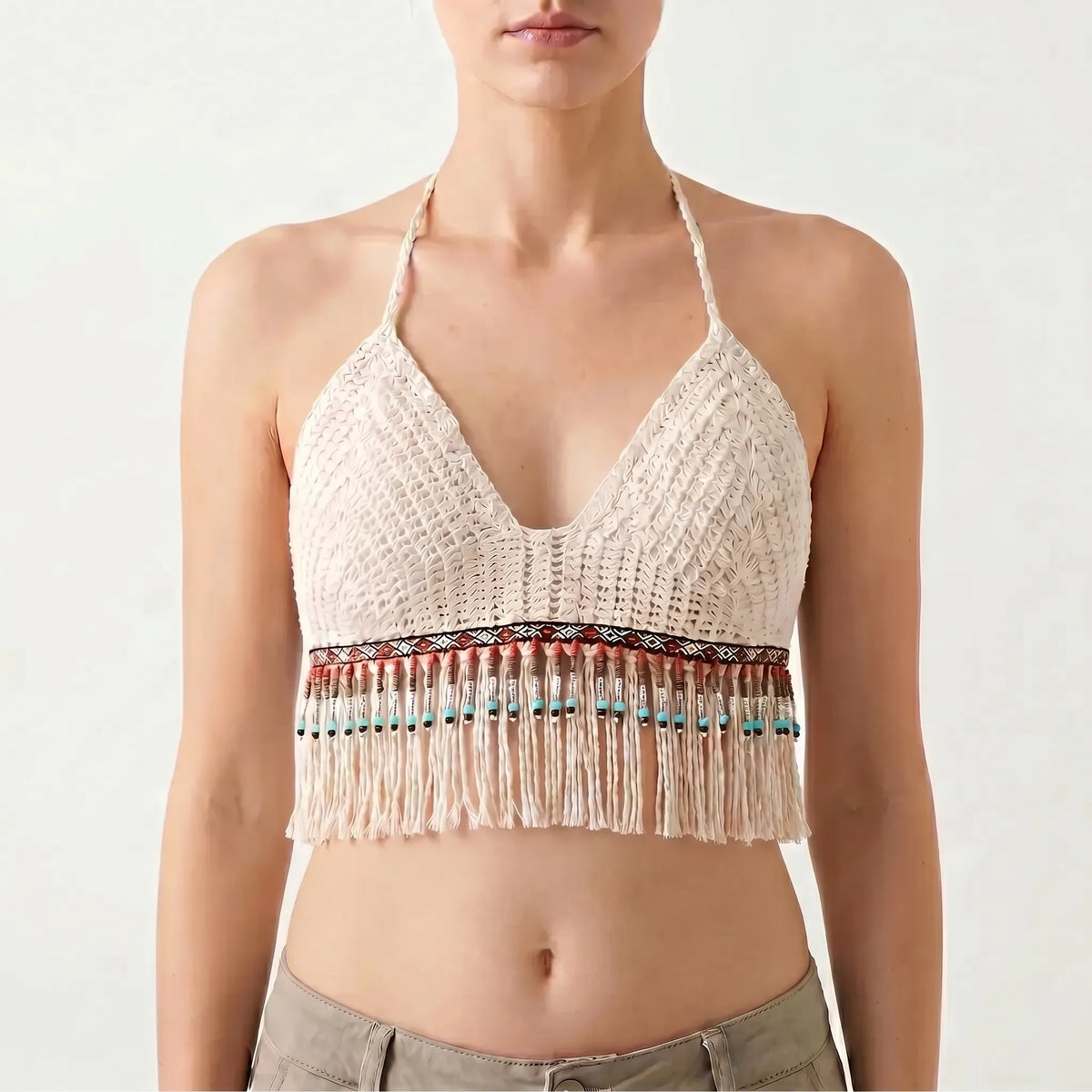 Gehaakte halter-croptop – Liva