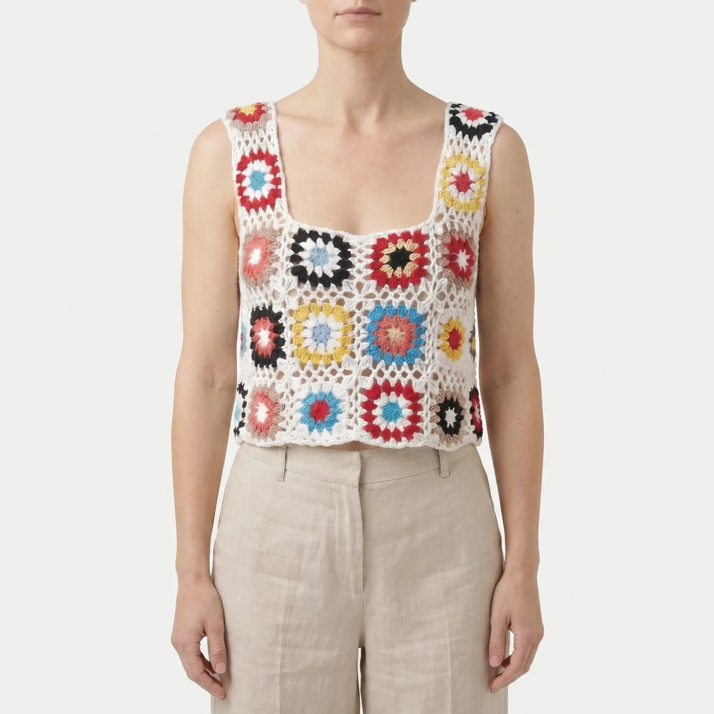Gehaakte mouwloze croptop — afbeelding 18