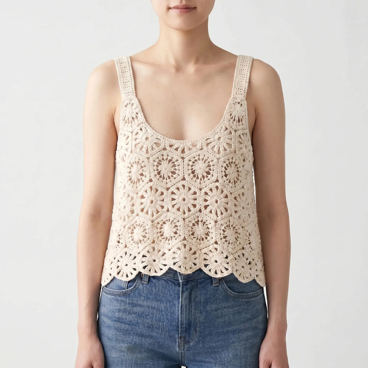 Gehaakte mouwloze top — afbeelding 12