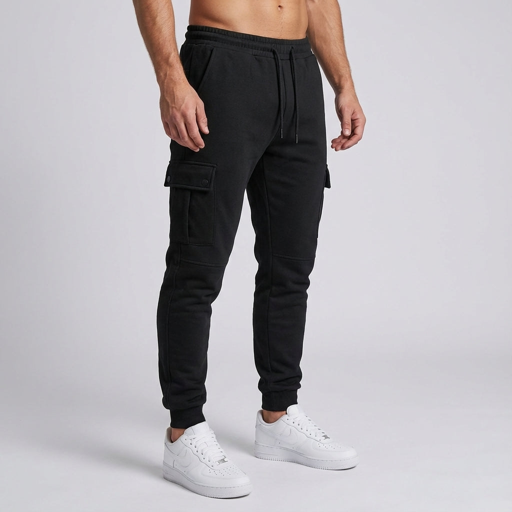 Cropped joggingbroek met cargo zak