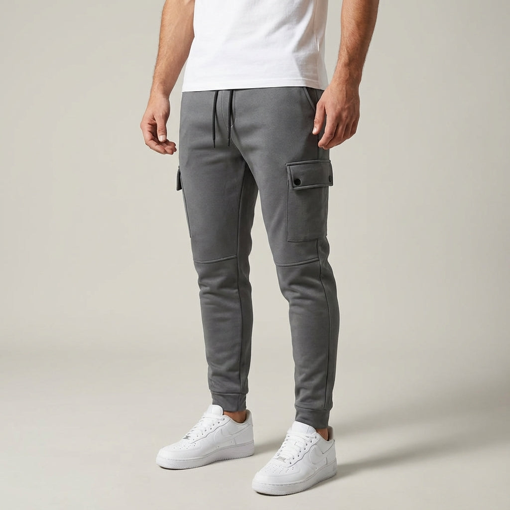 Cropped joggingbroek met cargo zak