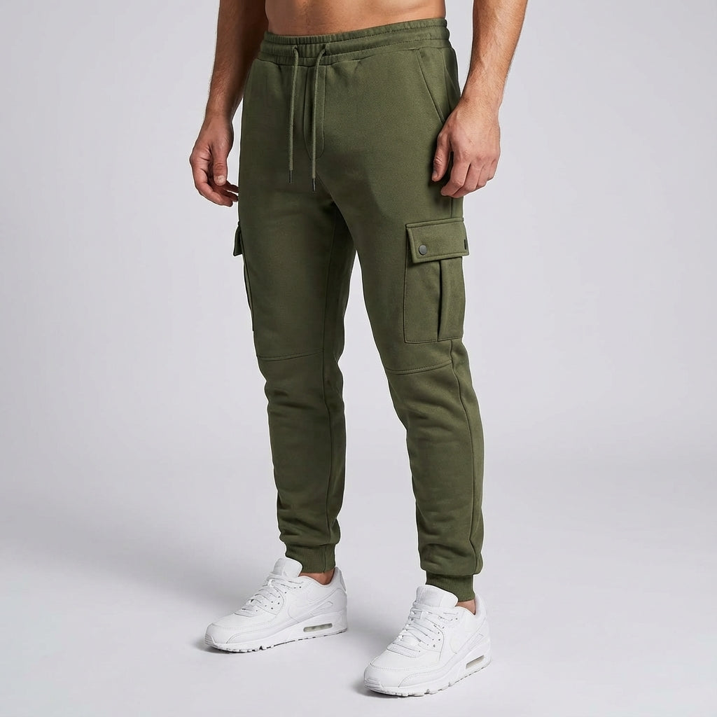Cropped joggingbroek met cargo zak