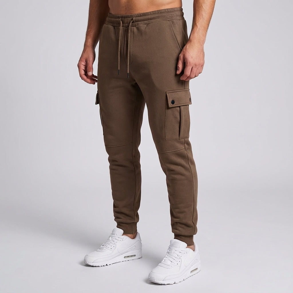 Cropped joggingbroek met cargo zak