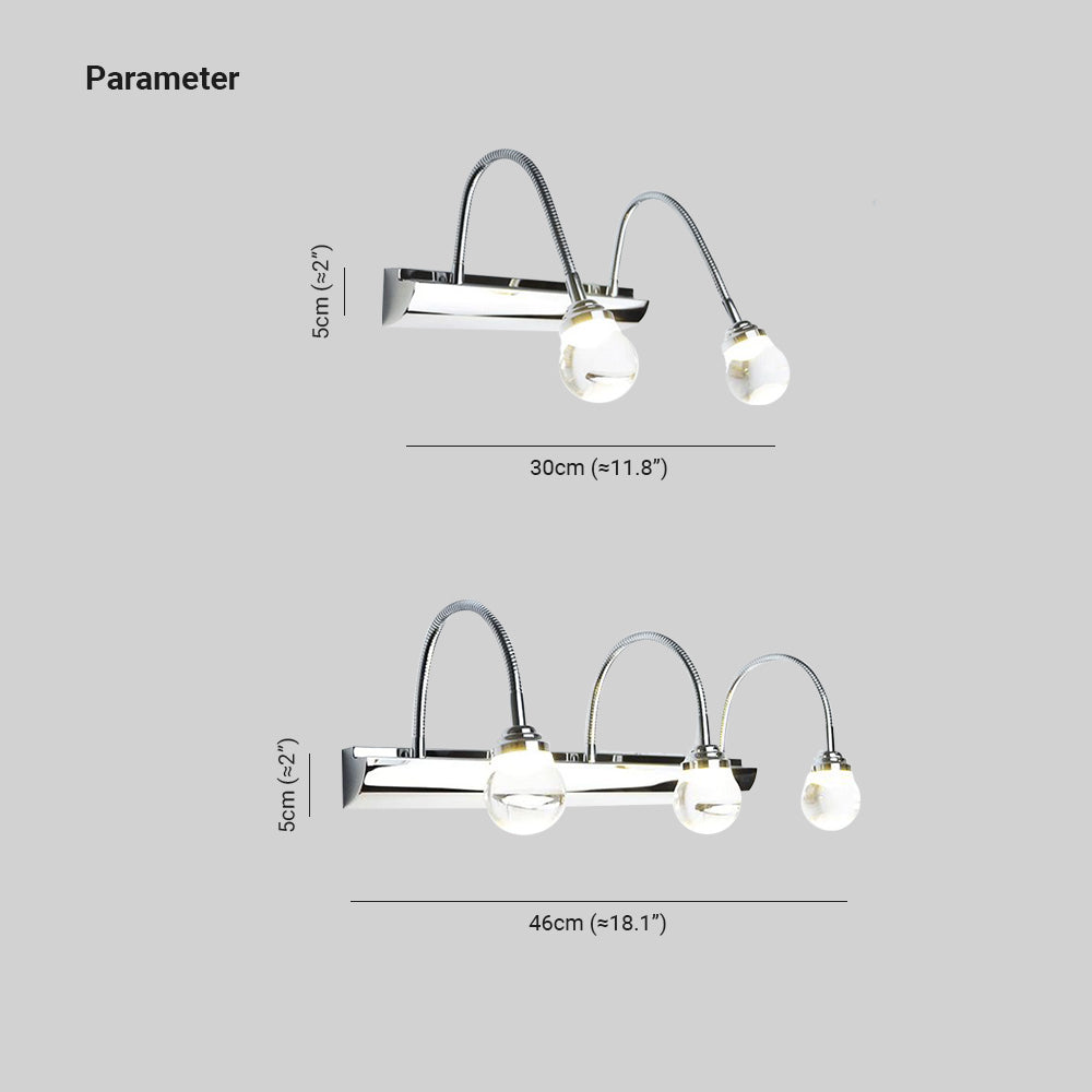 Gebogen LED wandlamp