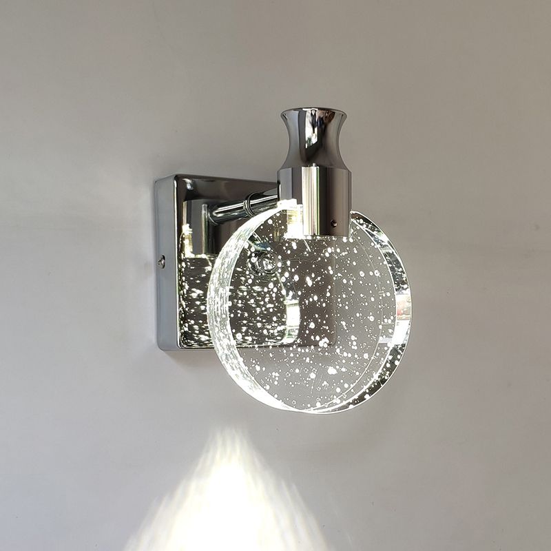 Ronde kristallen wandlamp