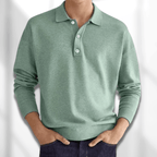 Fit heren polo met lange mouwen — afbeelding 18