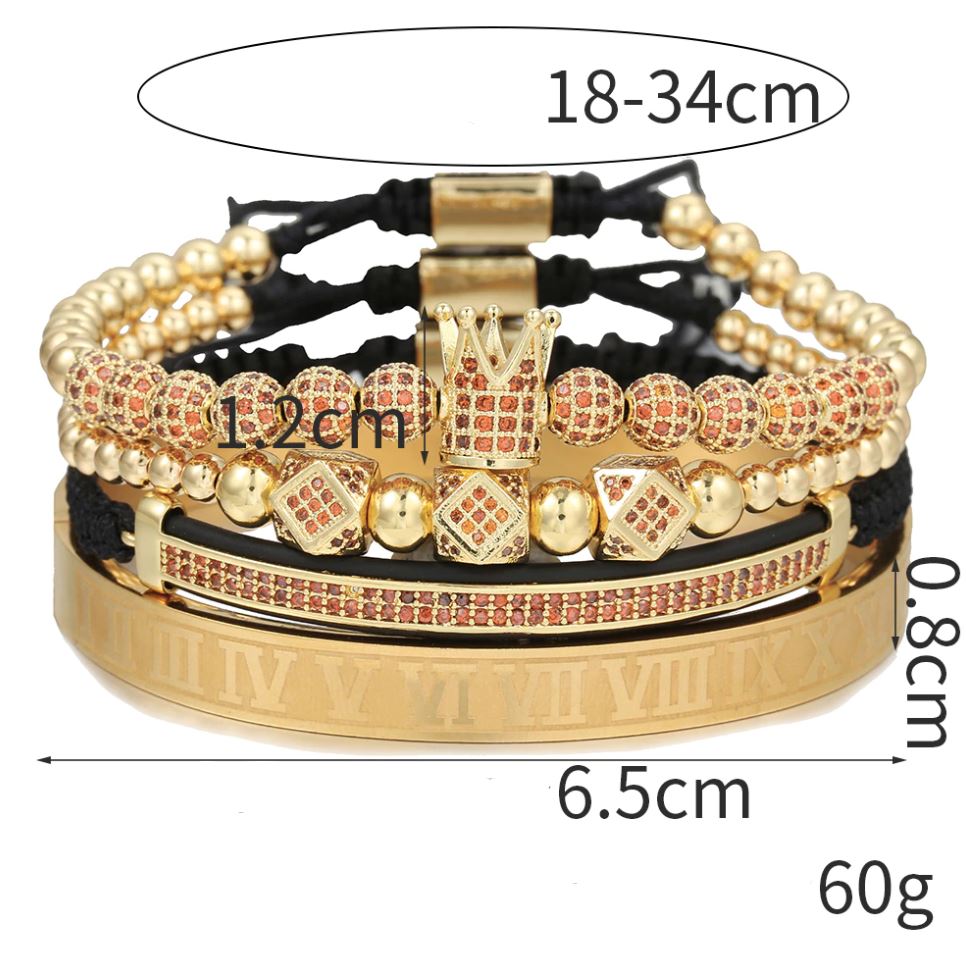 Gevlochten armband I am queen — afbeelding 14