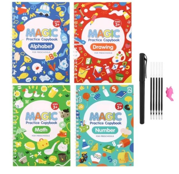 Magisch herschrijfbaar oefenboek voor kids