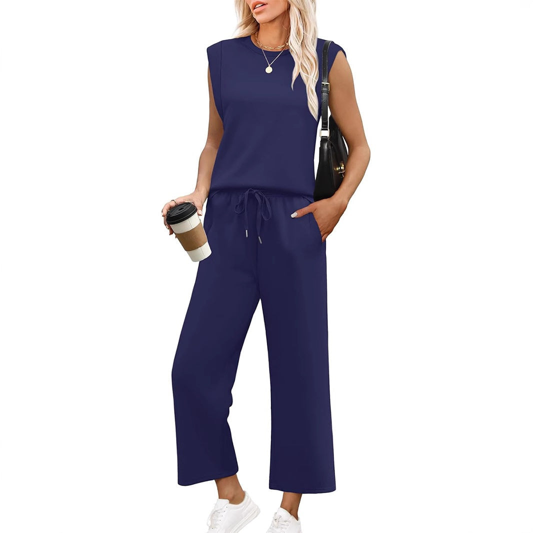 Winnie | Loungeset met langemouwtop en wijde short
