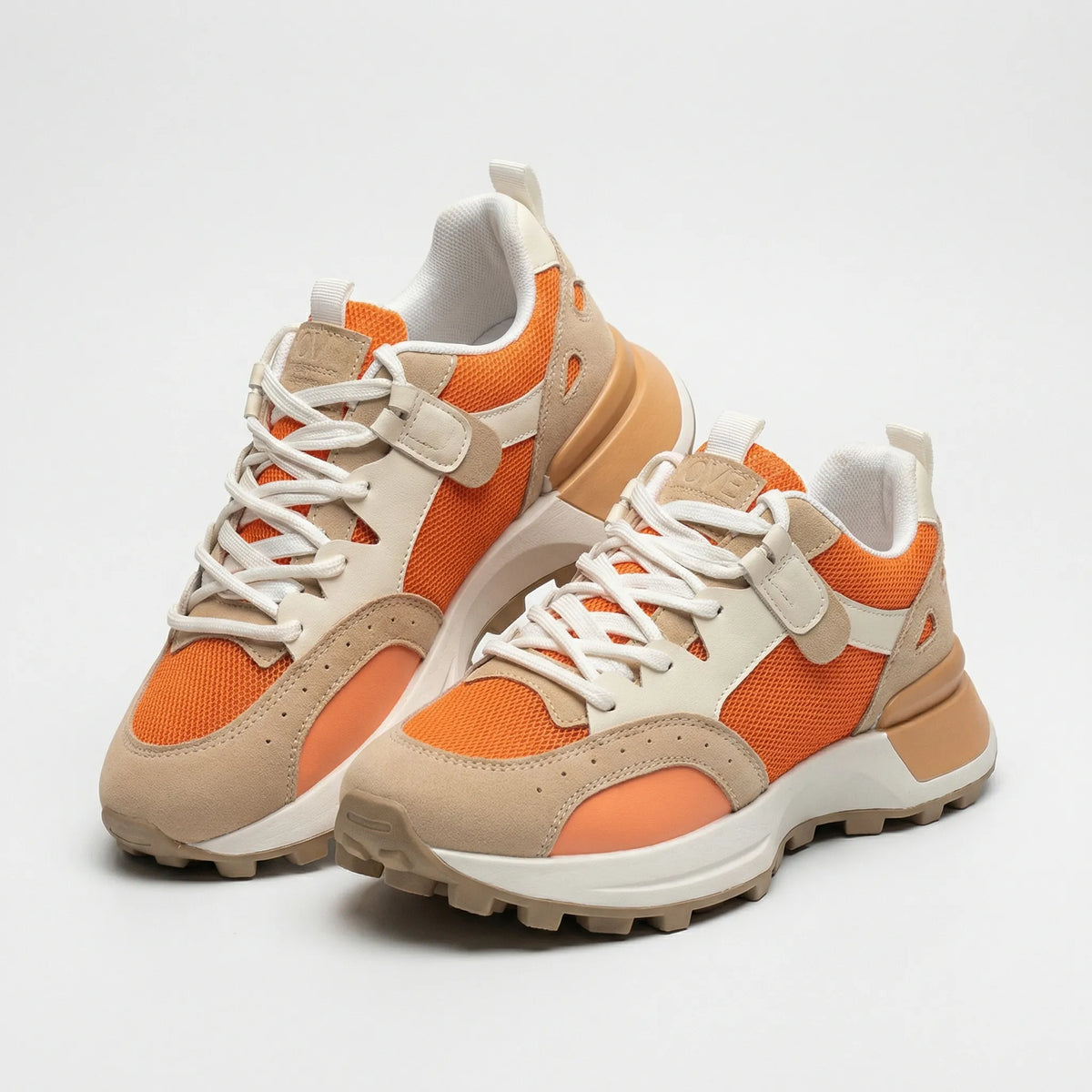 Dames-sneakers in colorblockdesign