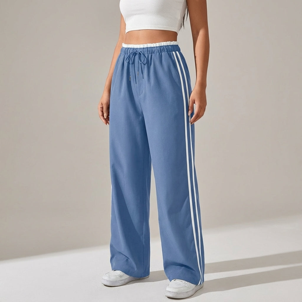 Dames joggingbroek met wijde pijpen