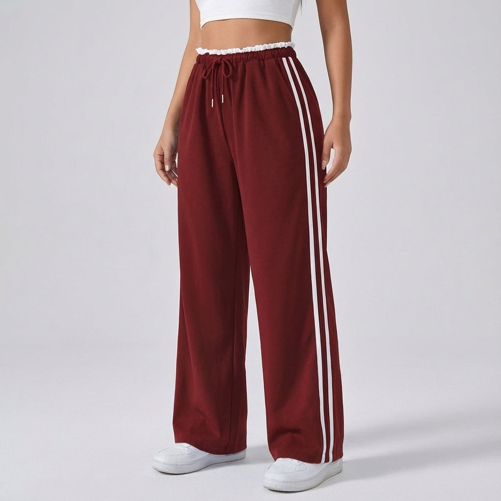 Dames joggingbroek met wijde pijpen