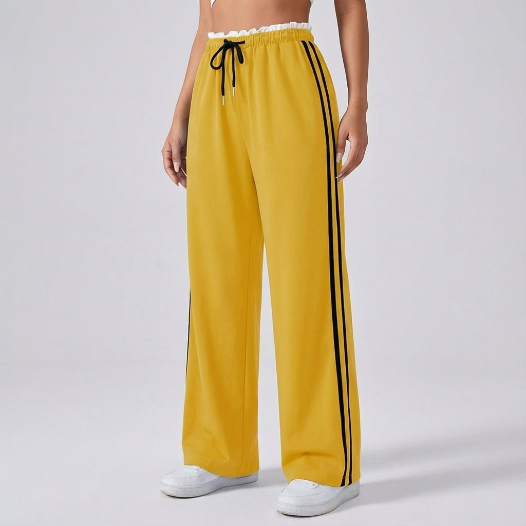 Dames joggingbroek met wijde pijpen