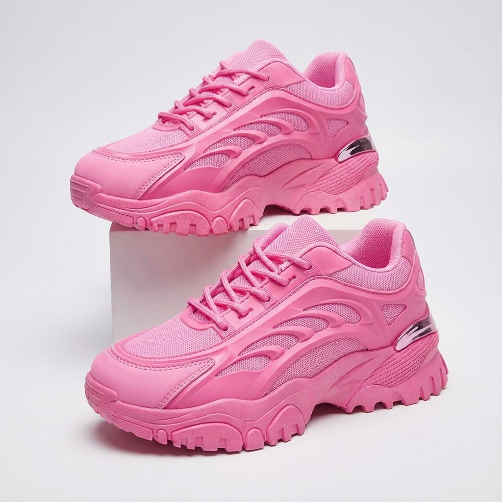 Dames sneaker met dikke zool
