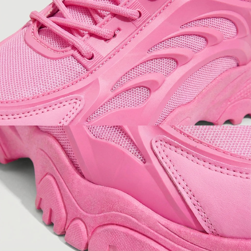 Dames sneaker met dikke zool