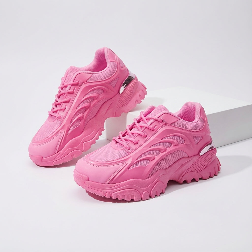 Dames sneaker met dikke zool