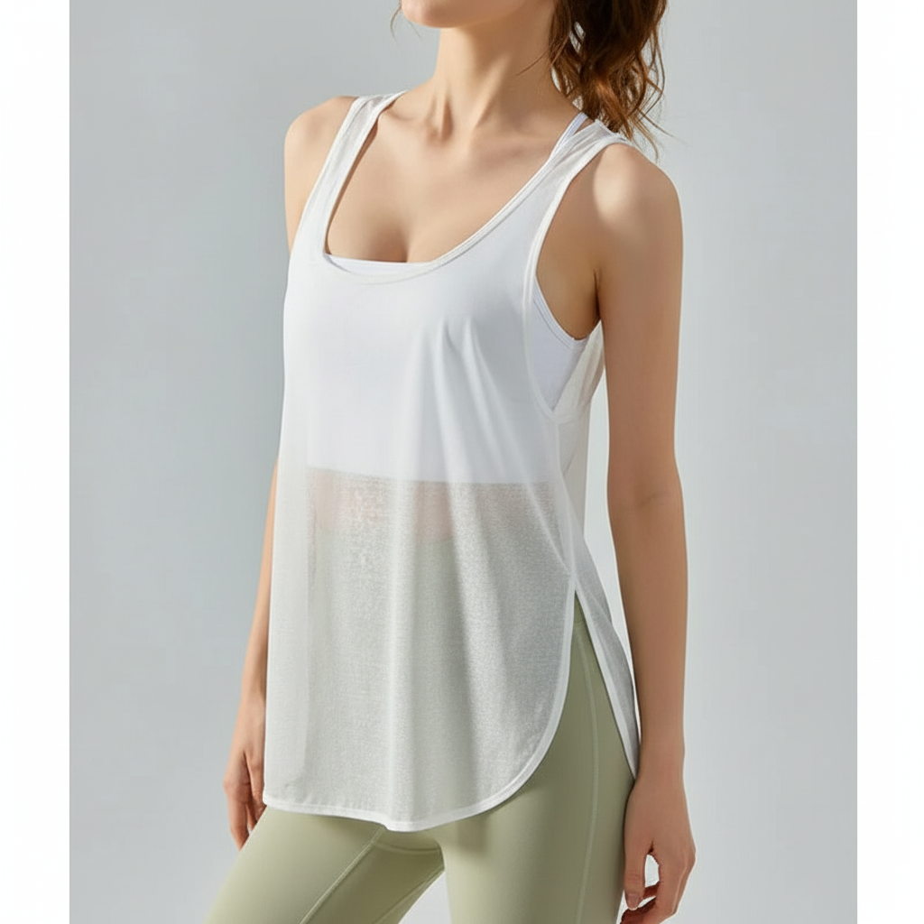 Dames sporttop met mesh