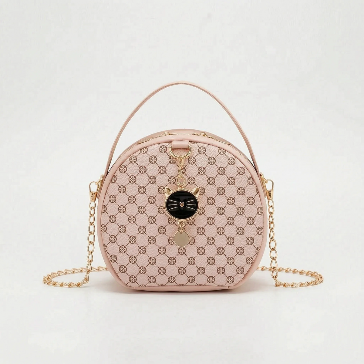 Dames ronde crossbodytas met patroon