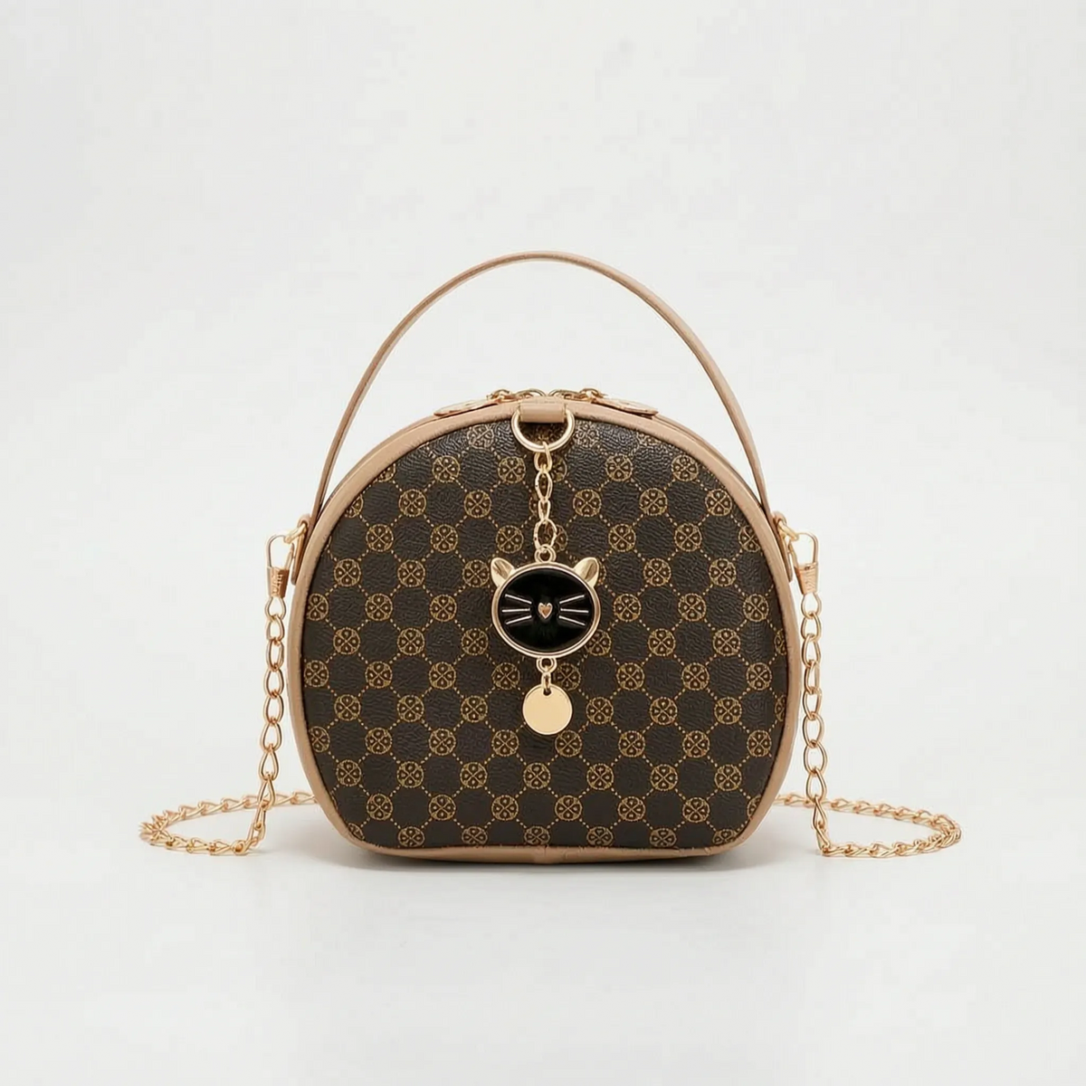 Dames ronde crossbodytas met patroon