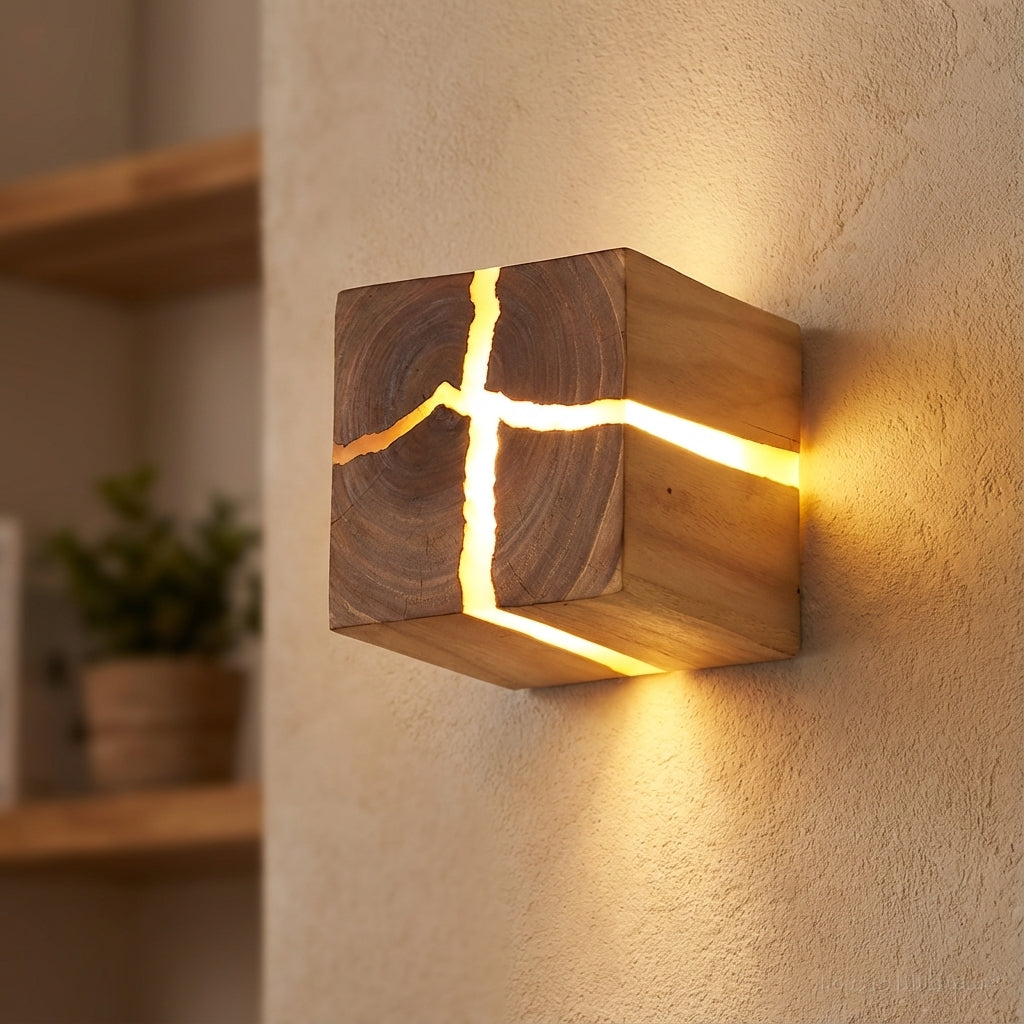Decoratieve kubus-wandlamp