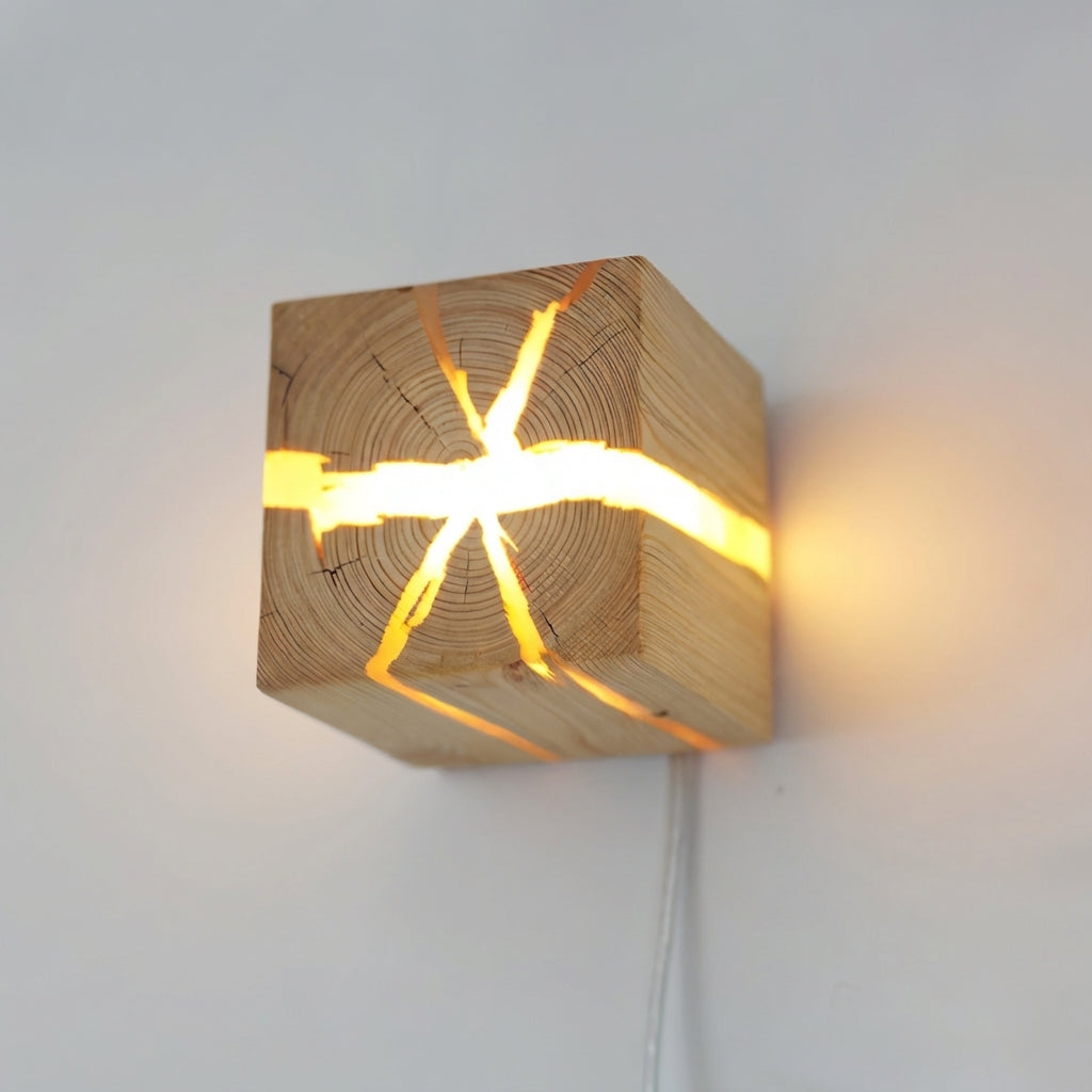Decoratieve kubus-wandlamp