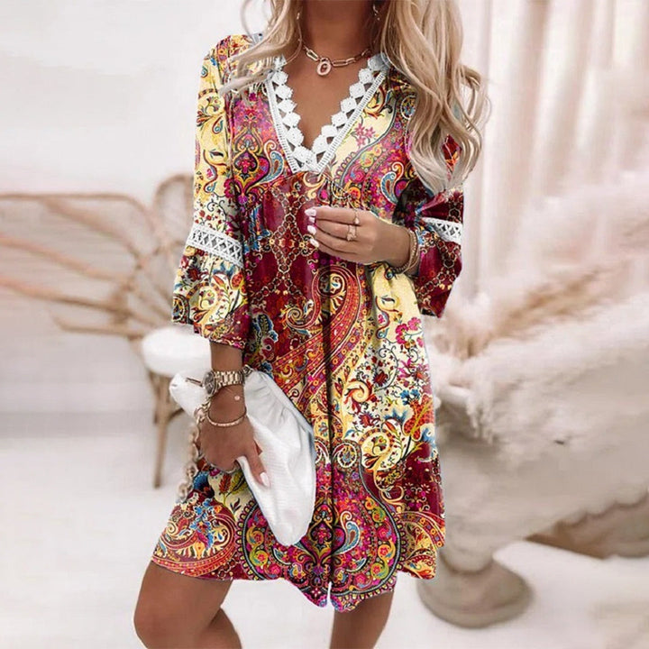 Bedrukte losse jurk