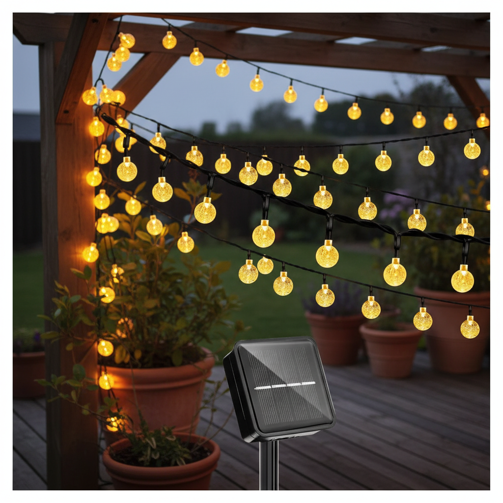 Decoratieve lichtsnoer met bolvormige lampjes