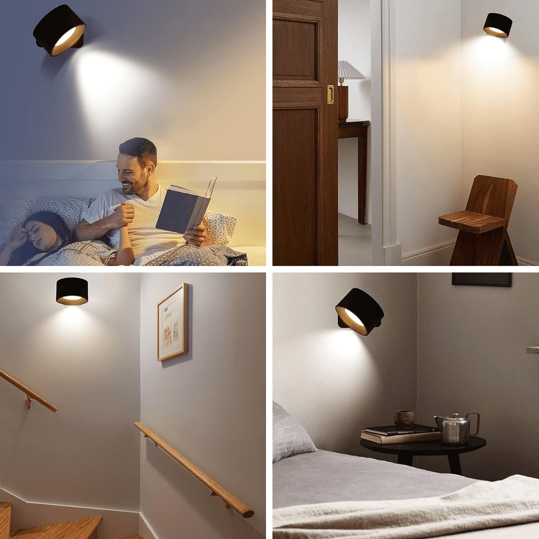 Luma360 – draadloze oplaadbare 360° muurlamp