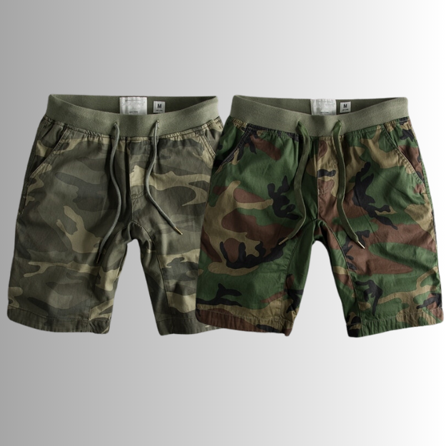 Korte broek met camouflageprint