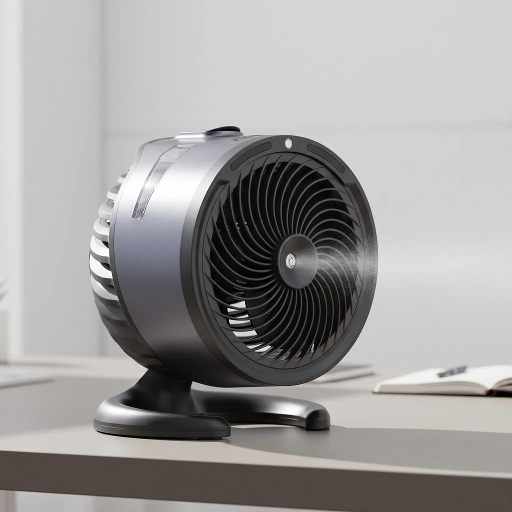 Bureauventilator met mistkoeling