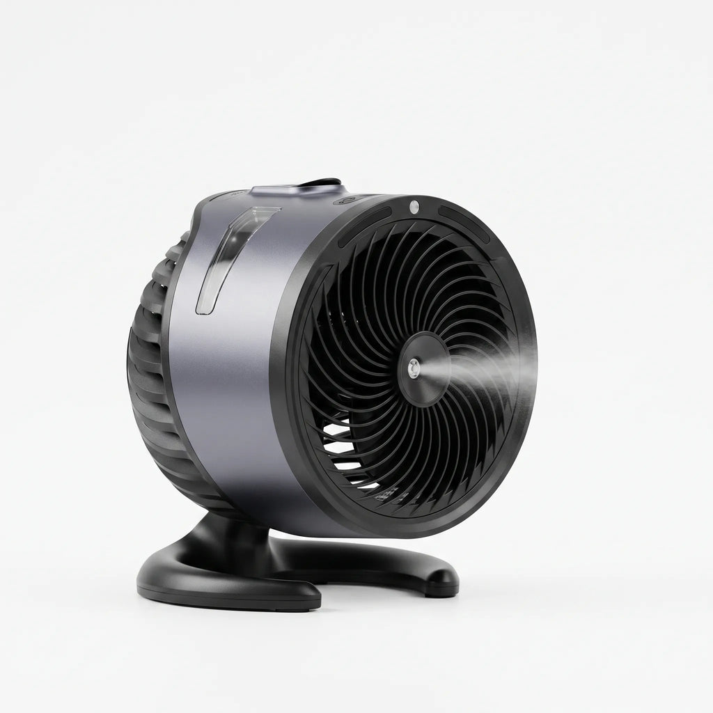 Bureauventilator met mistkoeling
