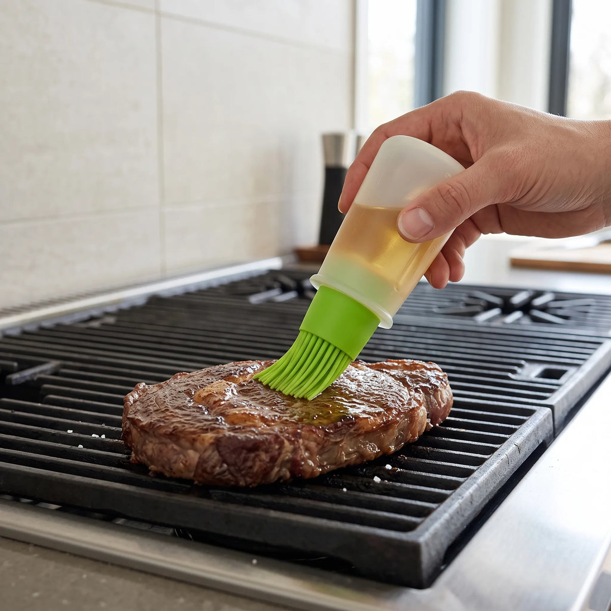 Doseerbare bakkwast voor in de keuken