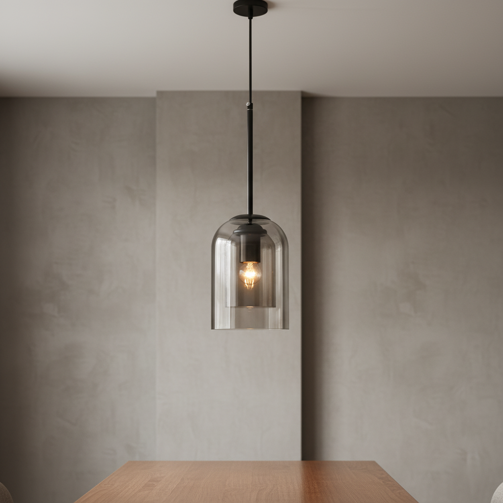 Dubbellaags glazen hanglamp