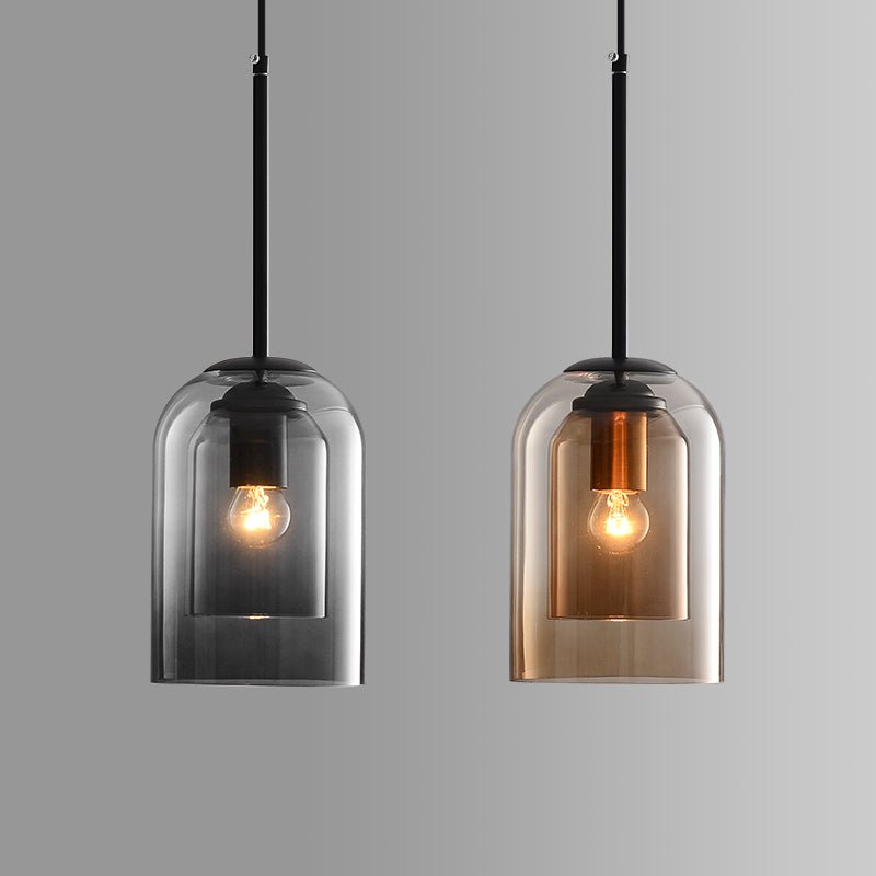 Dubbellaags glazen hanglamp