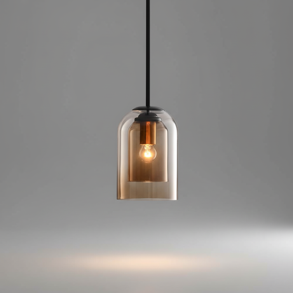 Dubbellaags glazen hanglamp