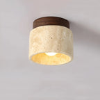 Rustieke travertijn plafondlamp