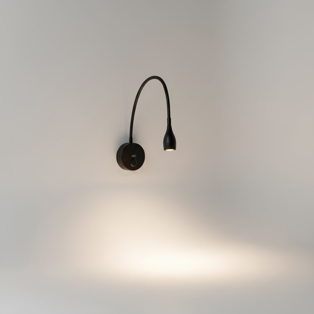 Draadloze minimalistische wandlamp