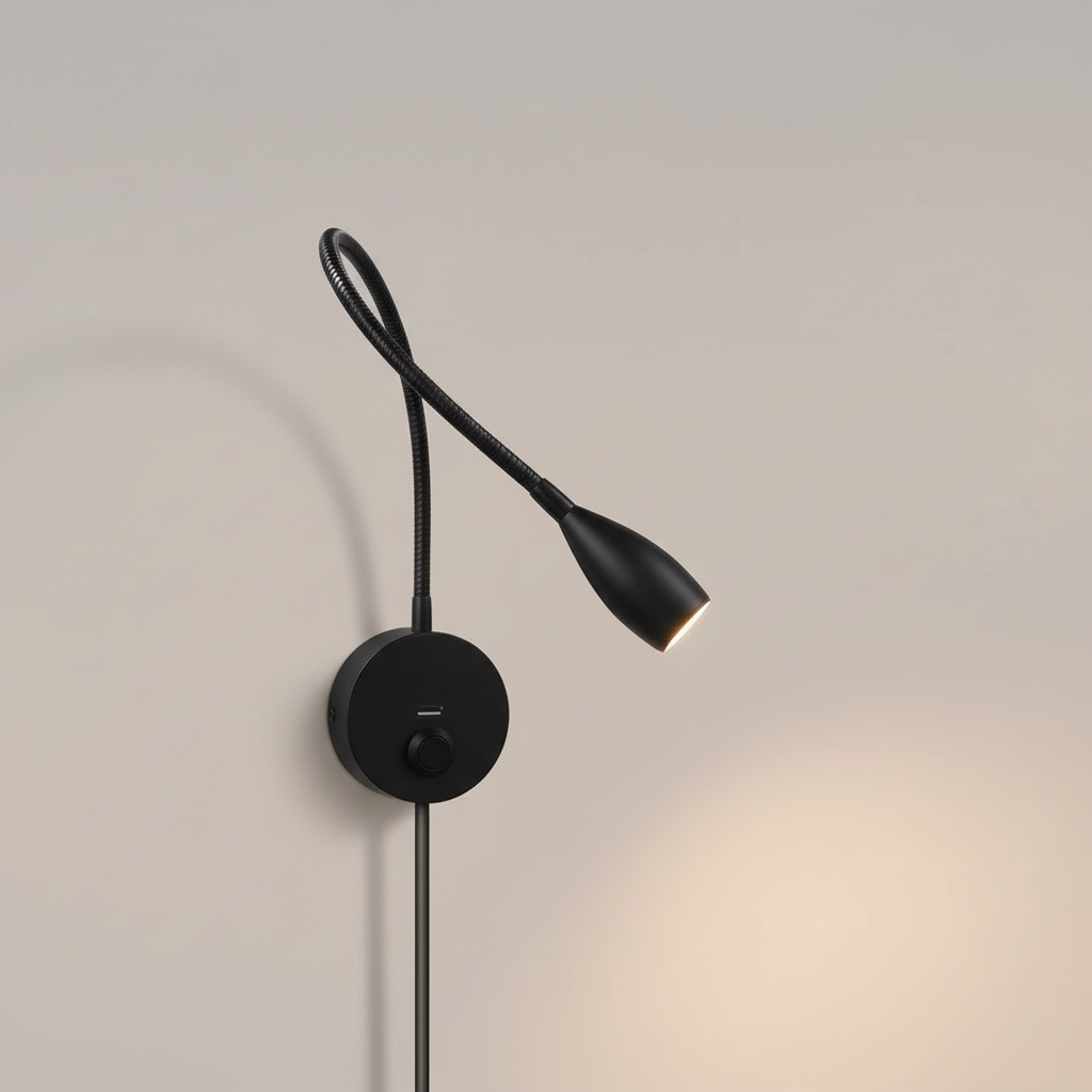 Draadloze minimalistische wandlamp