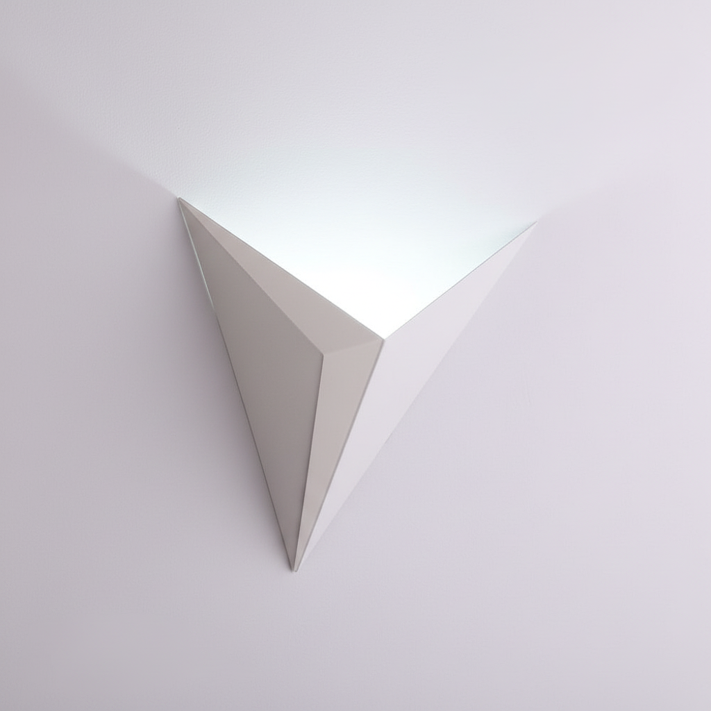 Driehoekige minimalistische wandlamp — afbeelding 6