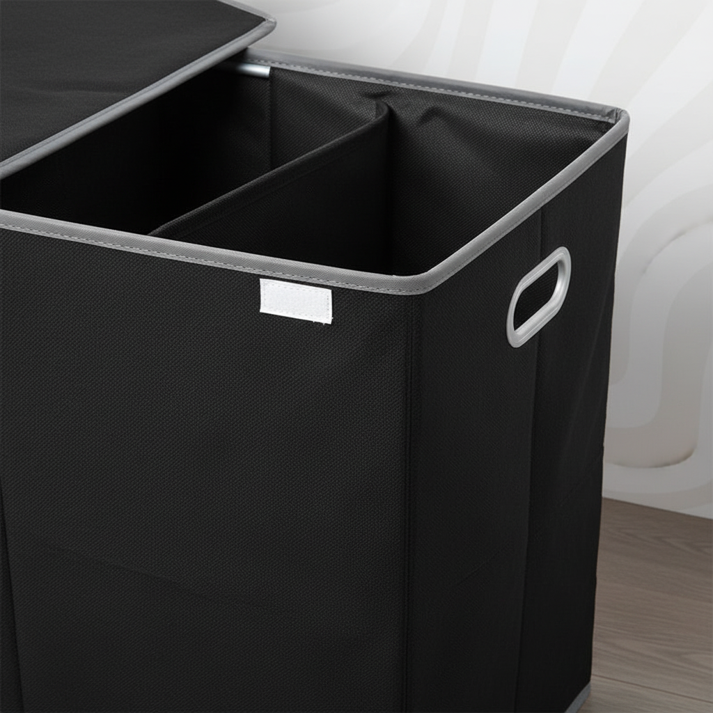 Driedubbel vouwbare wasmand