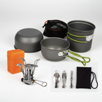 Drie-delig camping kookset