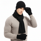 Drieledig gebreid winteraccessoire set